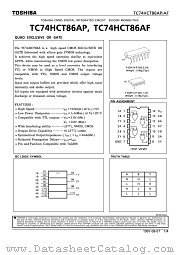 TC74HCT86A datasheet pdf TOSHIBA
