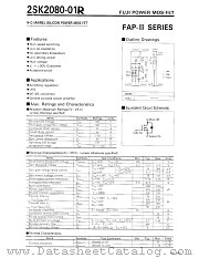 2SK2080-01R datasheet pdf Fuji Electric
