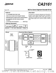 CA3161E datasheet pdf Intersil