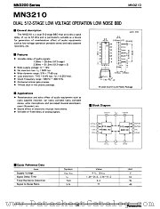 MN3210 datasheet pdf Panasonic