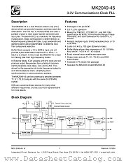 MK2049-45SILF datasheet pdf Integrated Circuit Systems