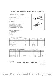 UTCTDA2030 datasheet pdf Unisonic Technologies