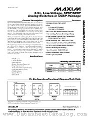 MAX4687EBT-T datasheet pdf MAXIM - Dallas Semiconductor