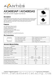AX34063AS datasheet pdf AVANTICS Microelectronics