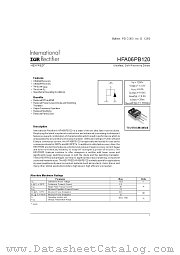 HFB06PB120 datasheet pdf International Rectifier