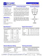 ECG005C datasheet pdf WJ Communications