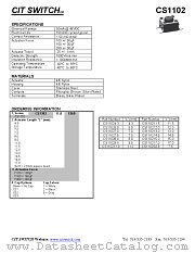 CS1102 datasheet pdf CIT Relay & Switch
