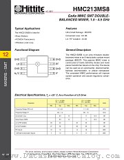 HMC13MS8 datasheet pdf Hittite Microwave Corporation