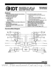 IDT70V9289L datasheet pdf IDT