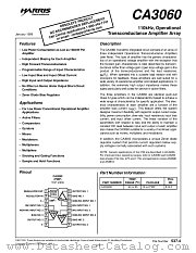 CA3060E datasheet pdf Intersil