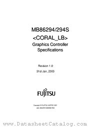 MB86294 datasheet pdf Fujitsu Microelectronics