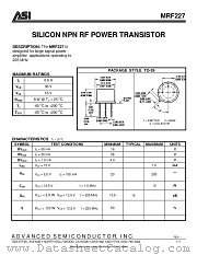 MRF227 datasheet pdf Advanced Semiconductor