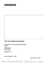 PEF20550 datasheet pdf Infineon