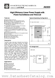 A6300AASO8A datasheet pdf EM Microelectronic-Marin SA