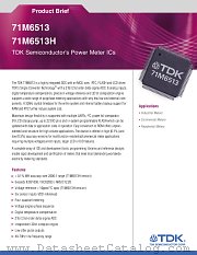 71M6513H datasheet pdf TDK Semiconductor