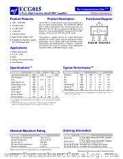 ECG015B-G datasheet pdf WJ Communications