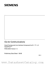 PEB22554 datasheet pdf Siemens