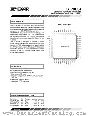 ST78C34CJ44 datasheet pdf Exar