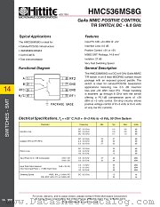 HMC536MS8G datasheet pdf Hittite Microwave Corporation