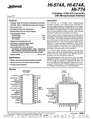 HI4-674ASE/883 datasheet pdf Intersil
