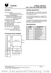 UT62L12816MC-70LI datasheet pdf UTRON Technology