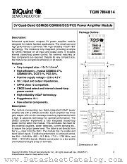 TQM7M4014 datasheet pdf TriQuint Semiconductor