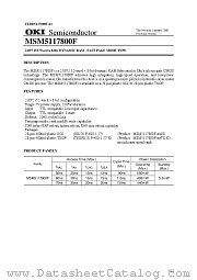 MSM5117800F datasheet pdf OKI electronic componets