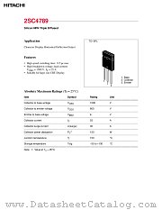 2SC4789 datasheet pdf Hitachi Semiconductor