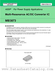 MB3873PF datasheet pdf Fujitsu Microelectronics