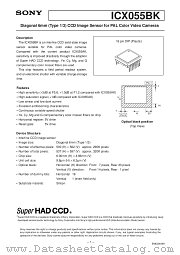 ICX055 datasheet pdf SONY