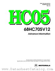68HC705V12 datasheet pdf Motorola