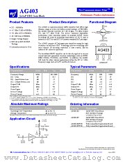 AG403 datasheet pdf WJ Communications