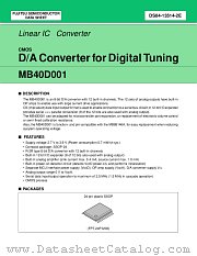 MB40D001PFV datasheet pdf Fujitsu Microelectronics