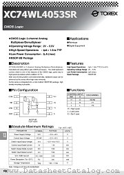 XC74WL4053SR datasheet pdf Torex Semiconductor