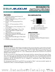 DS1626U datasheet pdf MAXIM - Dallas Semiconductor