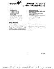 HT48R31-2 datasheet pdf Holtek Semiconductor
