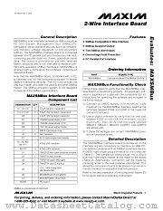 MAXSMBUS datasheet pdf MAXIM - Dallas Semiconductor