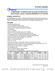 W91560AN datasheet pdf Winbond Electronics