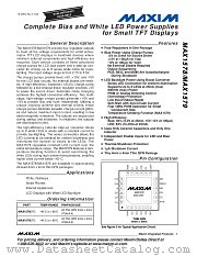 MAX1578ETG datasheet pdf MAXIM - Dallas Semiconductor