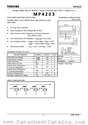 MP4203 datasheet pdf TOSHIBA