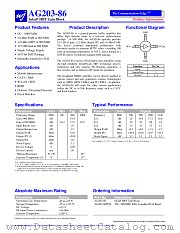 AG203-86PCB datasheet pdf WJ Communications