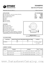 DG408BP45 datasheet pdf Dynex Semiconductor