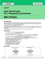 MB15F03SLPV1 datasheet pdf Fujitsu Microelectronics