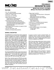 MX29F8100 datasheet pdf Macronix International