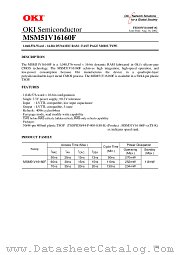 MSM51V16160F datasheet pdf OKI electronic componets