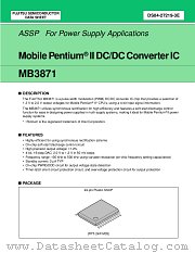 MB3871PFV-G-BND datasheet pdf Fujitsu Microelectronics