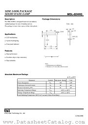 MSL-824HG datasheet pdf Unity Opto Technology