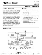 ML4658CQ datasheet pdf Micro Linear