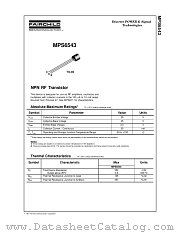 MPS6543 datasheet pdf Fairchild Semiconductor