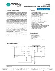 AAT3682ISN-4.2-T1 datasheet pdf ANALOGIC TECH